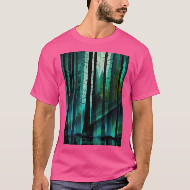 T-shirt Forêt Abstraite (Devant)