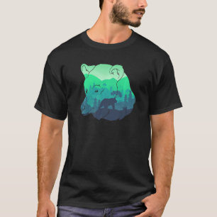 T-shirt Forêt Animaux Nature Faune Paysage Grizzly B