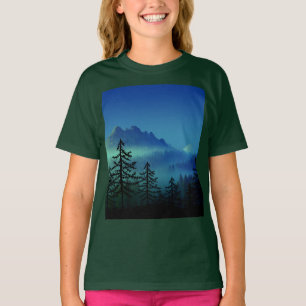 T-shirt FORÊT CALME MONTAGNE MINUIT