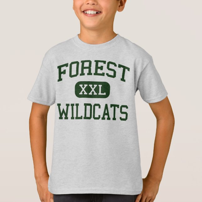T-shirt Forêt - chats sauvages - lycée - Ocala la Floride (Devant)