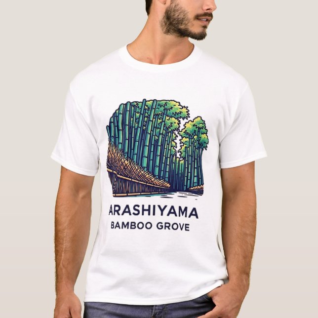 T-shirt Forêt de bambou d'Arashiyama (Devant)