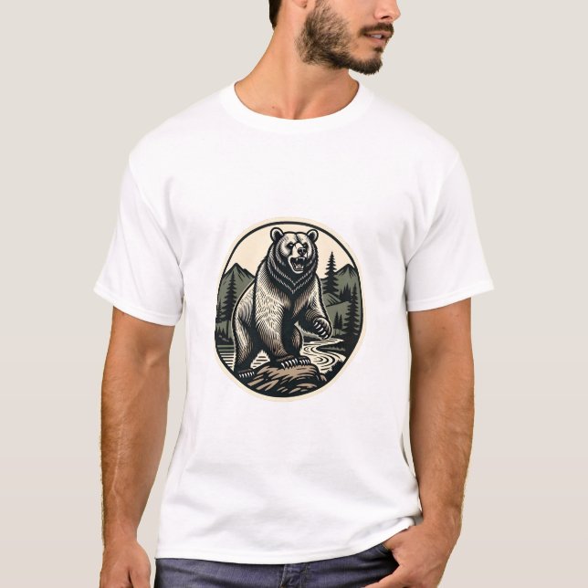 T-shirt Forêt de Bear Crest (Devant)