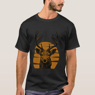 T-shirt Forêt de cerfs Portrait animal Motif Hunter Faune