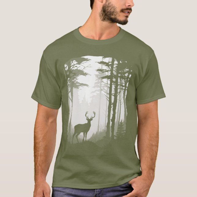 T-shirt Forêt de cerfs pour papa Son Bruh Graphic Hunter G (Devant)