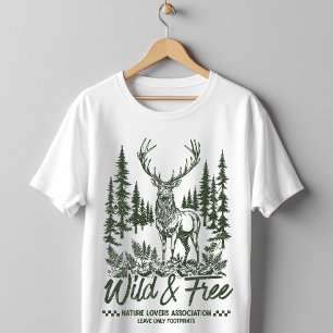 T-shirt Forêt de cerfs sauvages et libres Nature
