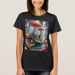 T-shirt Forêt de champignons colorés