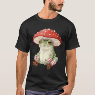 T-shirt Forêt de champignons de grenouille Nature esthétiq