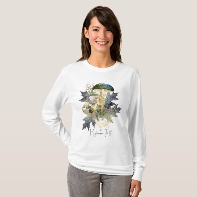 T-shirt Forêt de champignons mystiques (Devant entier)