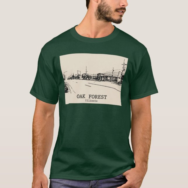 T-shirt Forêt de chêne Illinois (Devant)