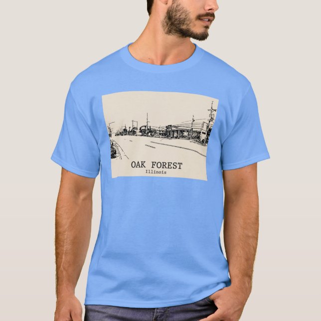 T-shirt Forêt de chêne Illinois Surdimensionné (Devant)