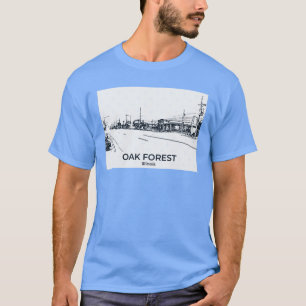 T-shirt Forêt de chêne Illinois Surdimensionné 1