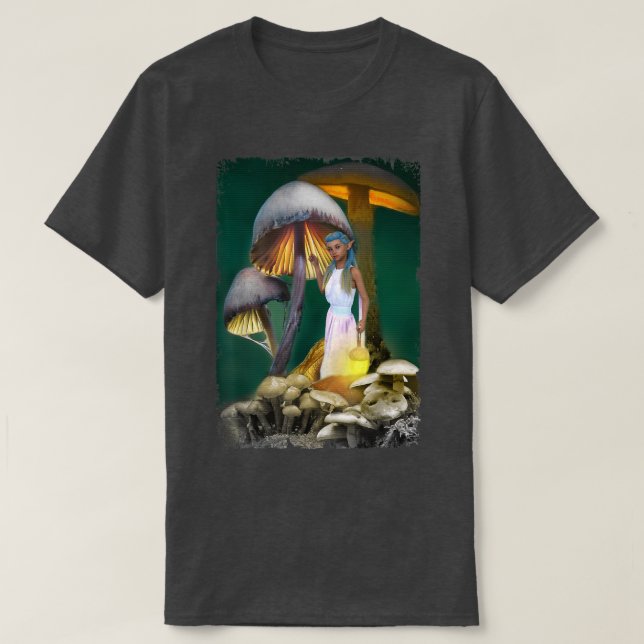 T-shirt Forêt de fées de champignons Imaginaires (Design devant)