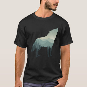 T-shirt Forêt de montagne Wolf Howling