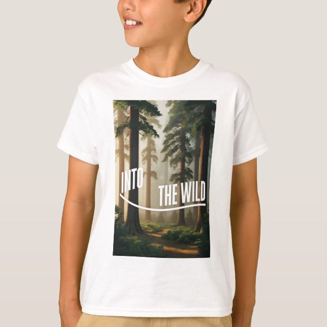 T-shirt forêt de pins dense (Devant)