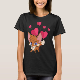 T-shirt Forêt de renard mou Nature animale Coeurs faunique
