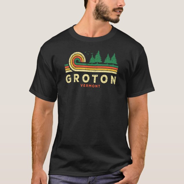 T-shirt Forêt de Sunset Groton à feuillage persistant Verm (Devant)