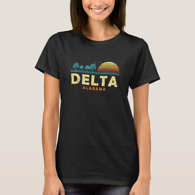 T-shirt Forêt Delta à feuillage persistant Sunset Alabama  (Devant)