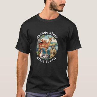 T-shirt Forêt d'État de Savage River Maryland Vacances en 