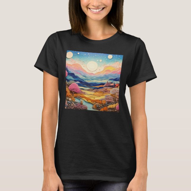 T-shirt Forêt douce Paysages psychédéliques Sublime Nature (Devant)