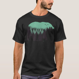 T-shirt Forêt d'ours Nature Grizzly Randonnée Extérieur