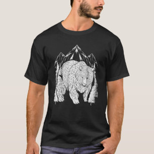 T-shirt Forêt Faune Nature Montagnes extérieures Grizzly B
