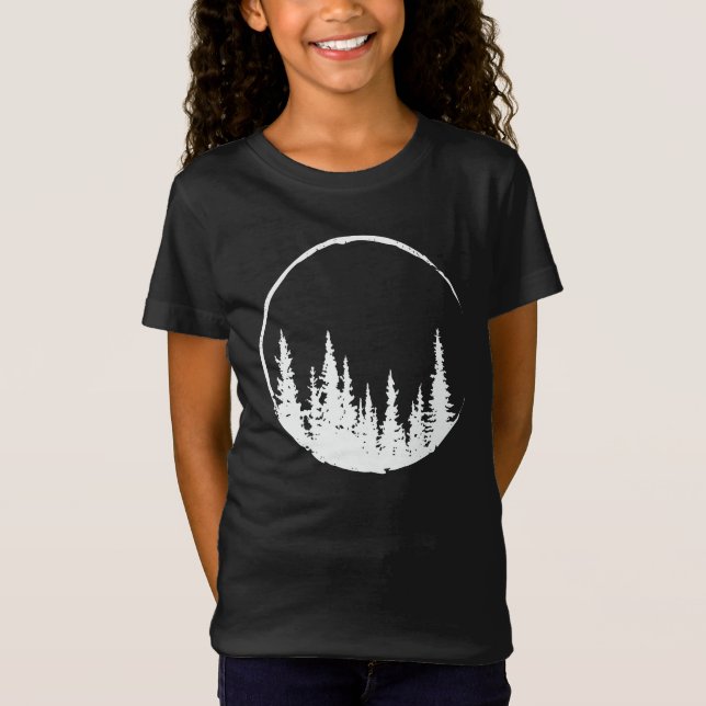 T-Shirt Forêt Florale Arbre Arbre Aimant Forêt Arbre (Devant)