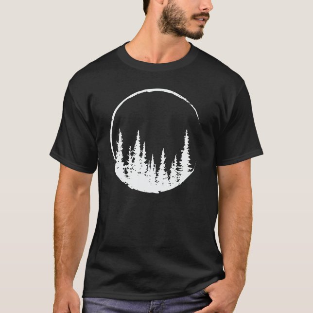 T-shirt Forêt Florale Arbre Arbre Aimant Forêt Arbre (Devant)