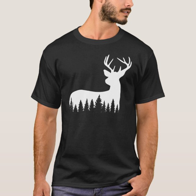 T-shirt Forêt Fox Marcher Forêt de cerfs Chasse de cerfs H (Devant)