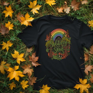 T-shirt Forêt funky âme solitaire et conception arc-en-cie