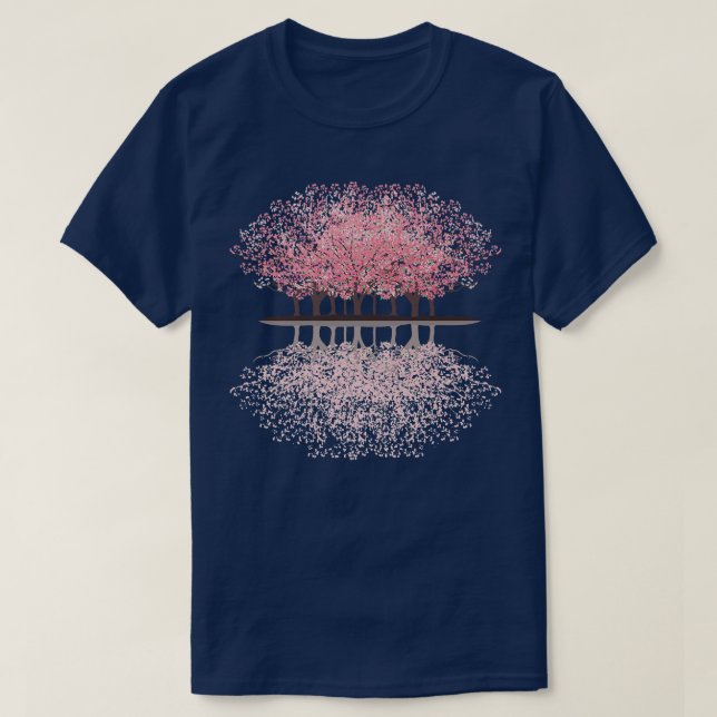T-shirt Forêt Japon Fleur japonaise Fleur Cherche Blossom  (Design devant)