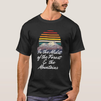 T-shirt Forêt Les Montagnes Campeur Randonneur Camp Randon