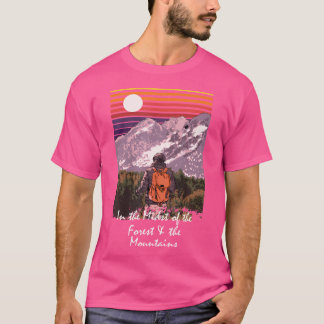 T-shirt Forêt Les Montagnes Camping Randonnée Camper Hiker