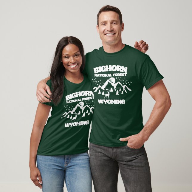 T-shirt Forêt nationale de Bighorn Wyoming (Unisexe)