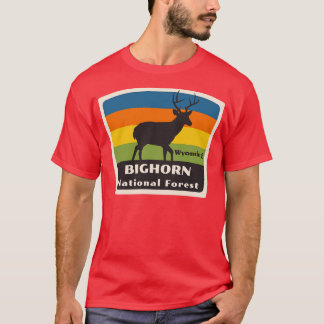 T-shirt Forêt nationale de Bighorn Wyoming Roaming Deer