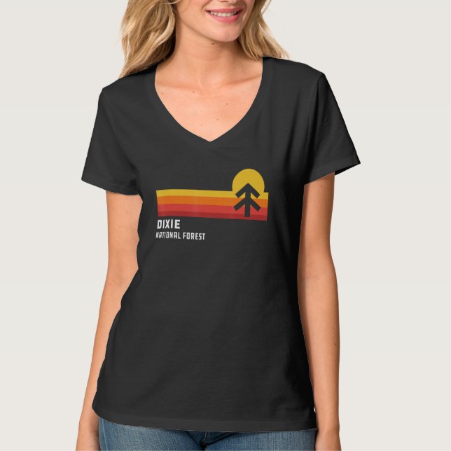 T-shirt Forêt nationale de Dixie Utah Style rayé rétro coo (Devant)