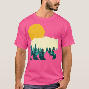 T-shirt Forêt Nature Sunset Trees Faune Animal Ours