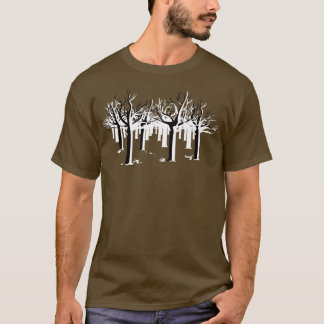 T-shirt Forêt parallèle Édition noire et blanche