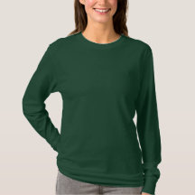 Forêt profonde Vert long manches Coton Unisex Tee