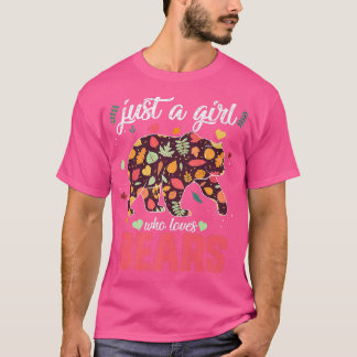 T-shirt Forêt sauvage animale Juste Une Fille Qui Aime Les