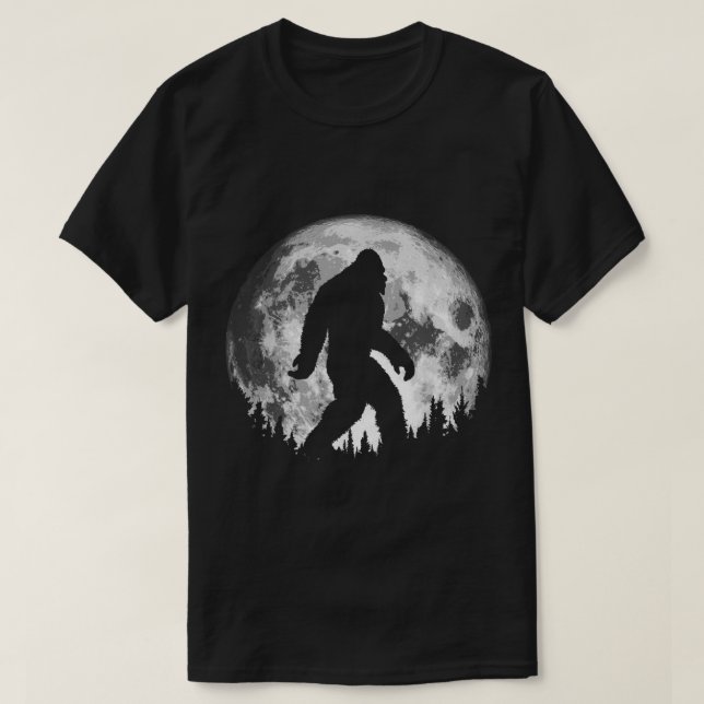 T-shirt Forêt Silhouette Clair de Lune Bigfoot (Design devant)