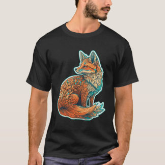 T-shirt Forêt Spirit Fox Plante Transformation Nature Aest