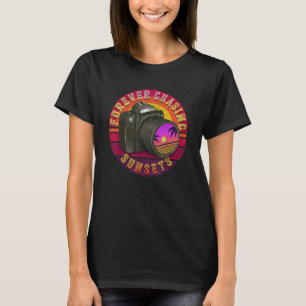 T-shirt Forever Chasing Sunset Tendance Retro Photographie