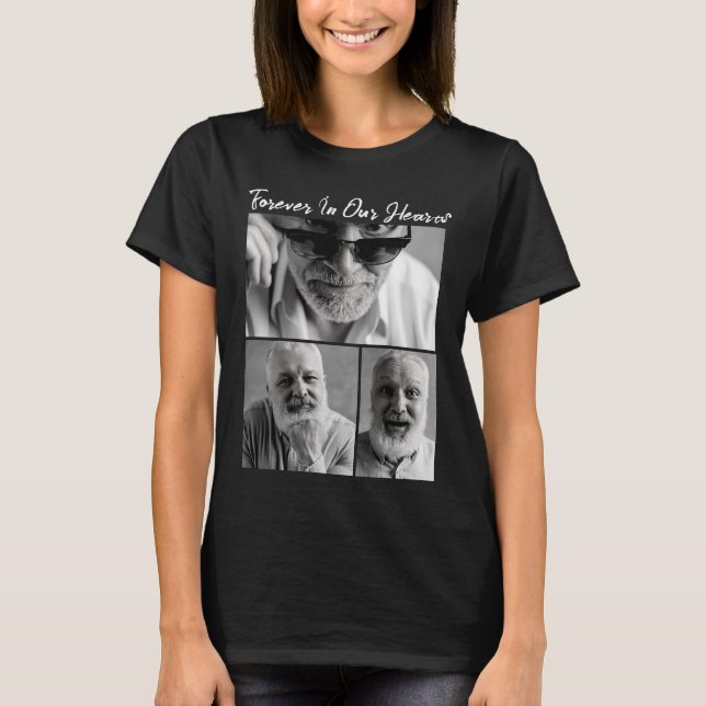 T-shirt Forever in our Hearts Dad Grandpa Memorial (Devant)