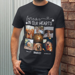 T-shirt Forever In Our Hearts Pet Memorial Photo Collage