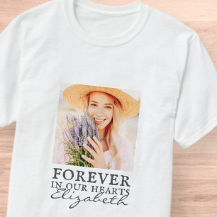 T-shirt Forever in our Hearts Simple Photo personnalisée