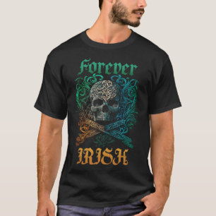 T-shirt Forever Irish Celtic Style crâne