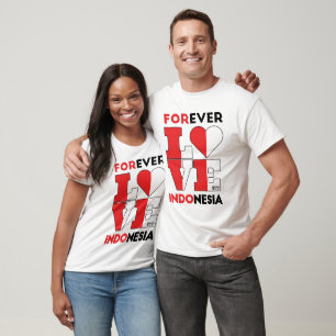T-shirt Forever Love Indonésie Hommes Blanc