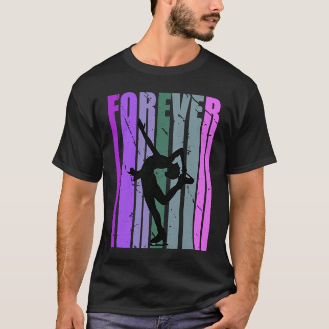 T-shirt Forever Retro Ice Skating Pretty Player Team Coach (Devant)