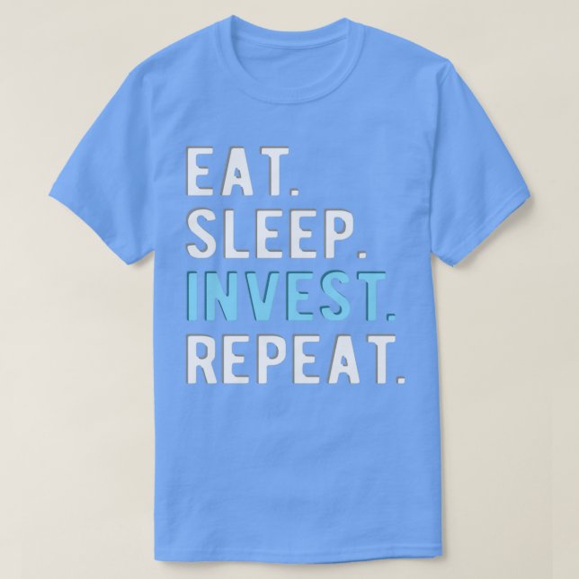 T-shirt FOREX TRADER eatsleepInvestrépétition (Design devant)
