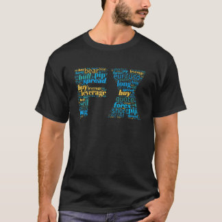 T-shirt forex trading word cloud pour les traders fx